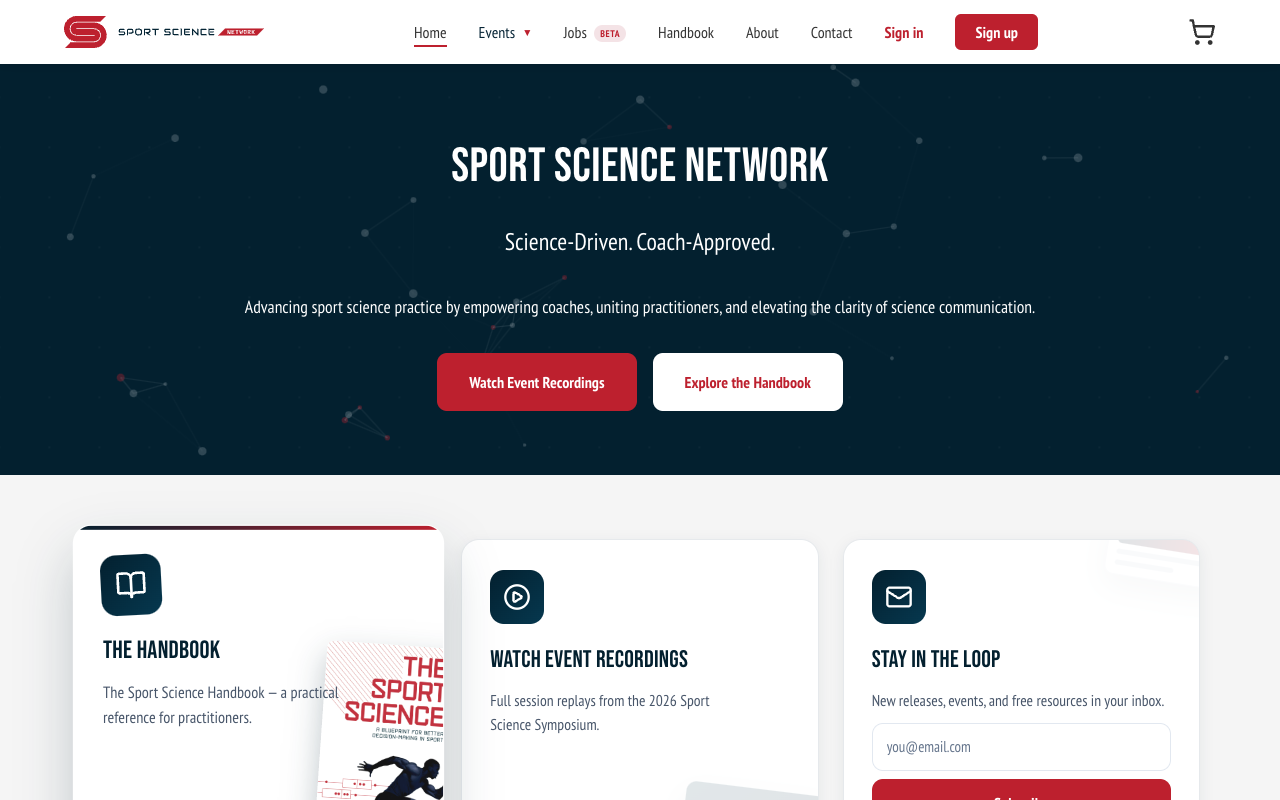 Sport Science Network homepage